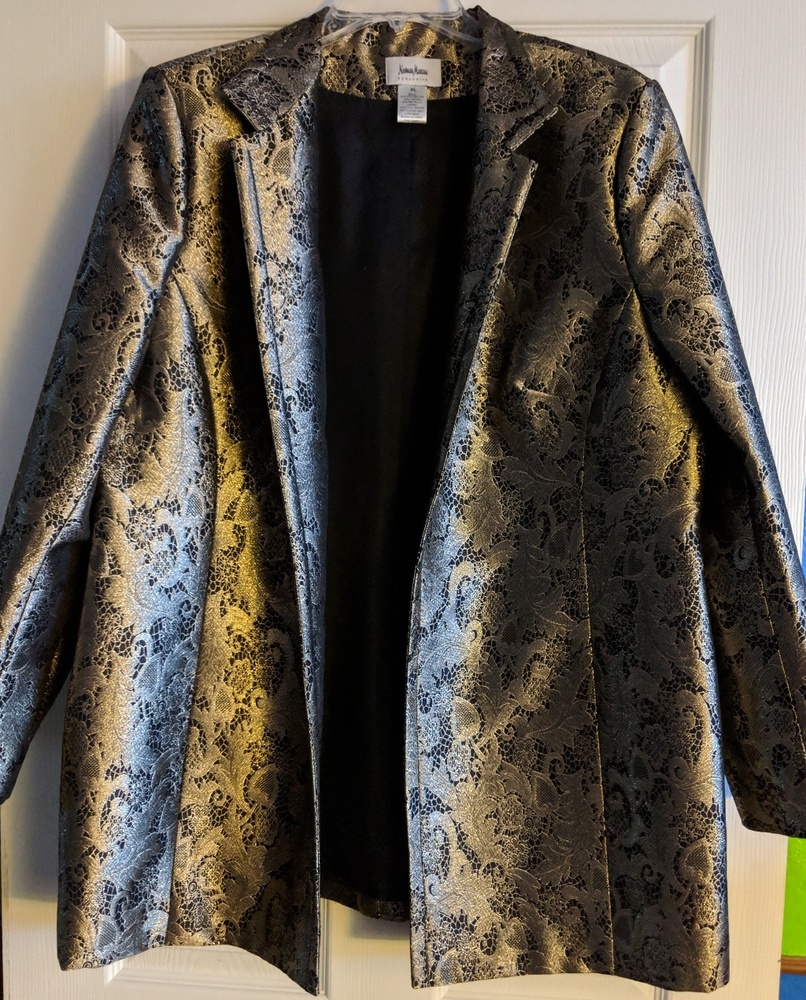 Neiman Marcus black and gold blazer